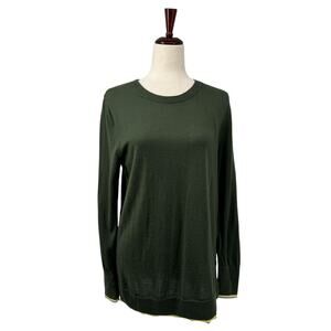 Banana Republic Extra Fine Merino Wool Sweater M Green Warm Winter